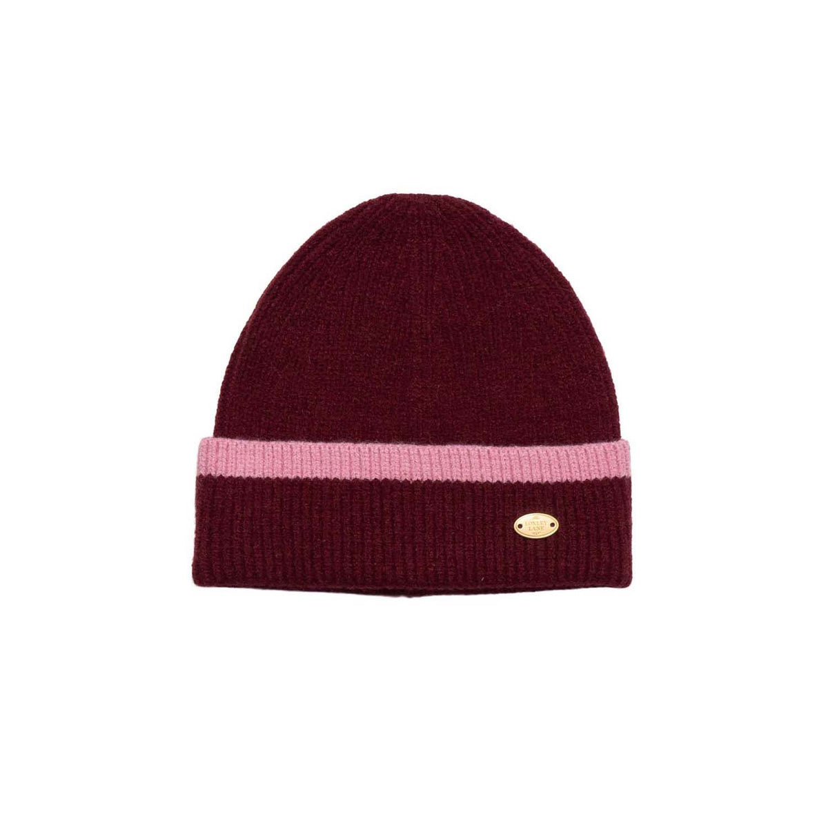 Burgundy Knitted Beanie Hat
