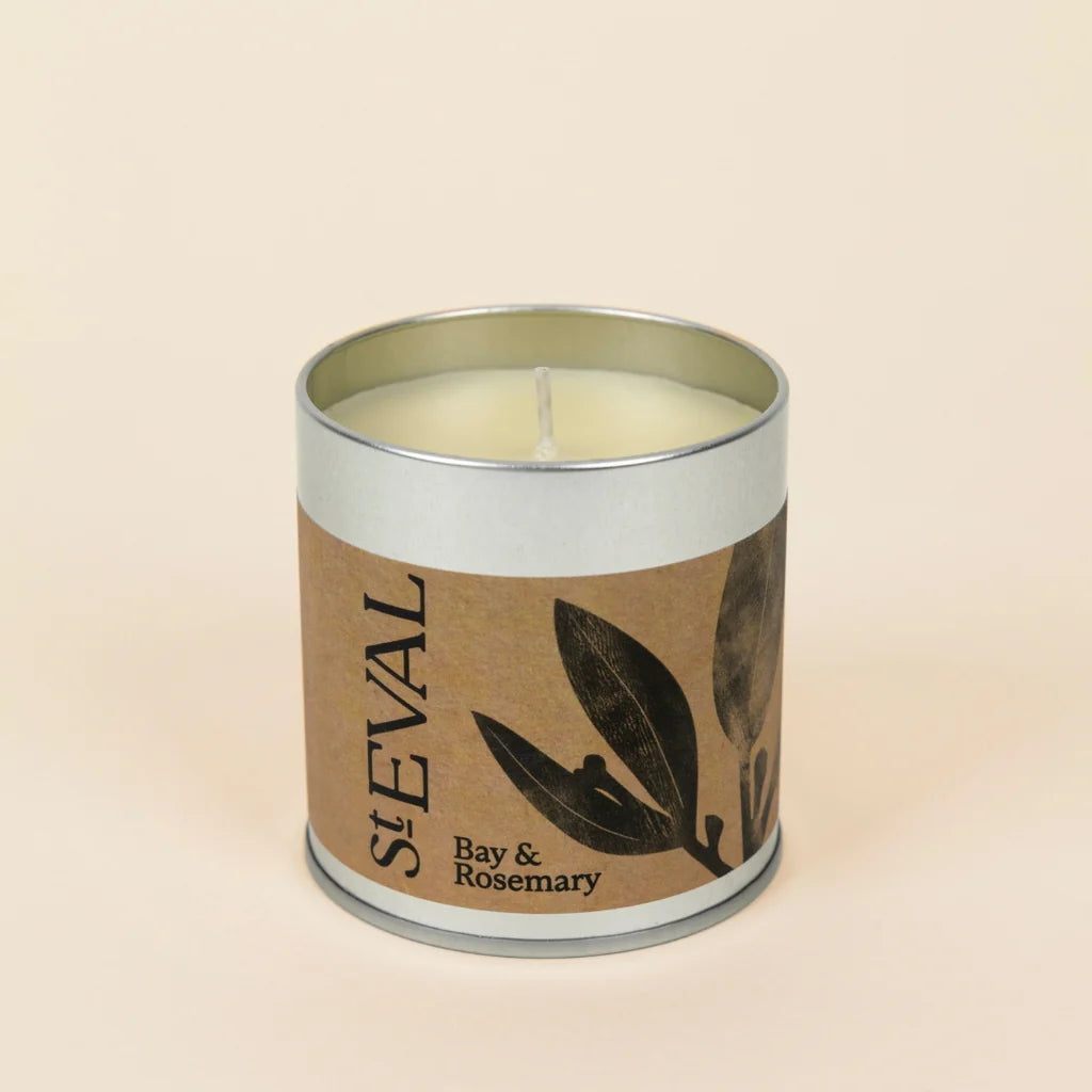 Bay and Rosemary Tin candle
