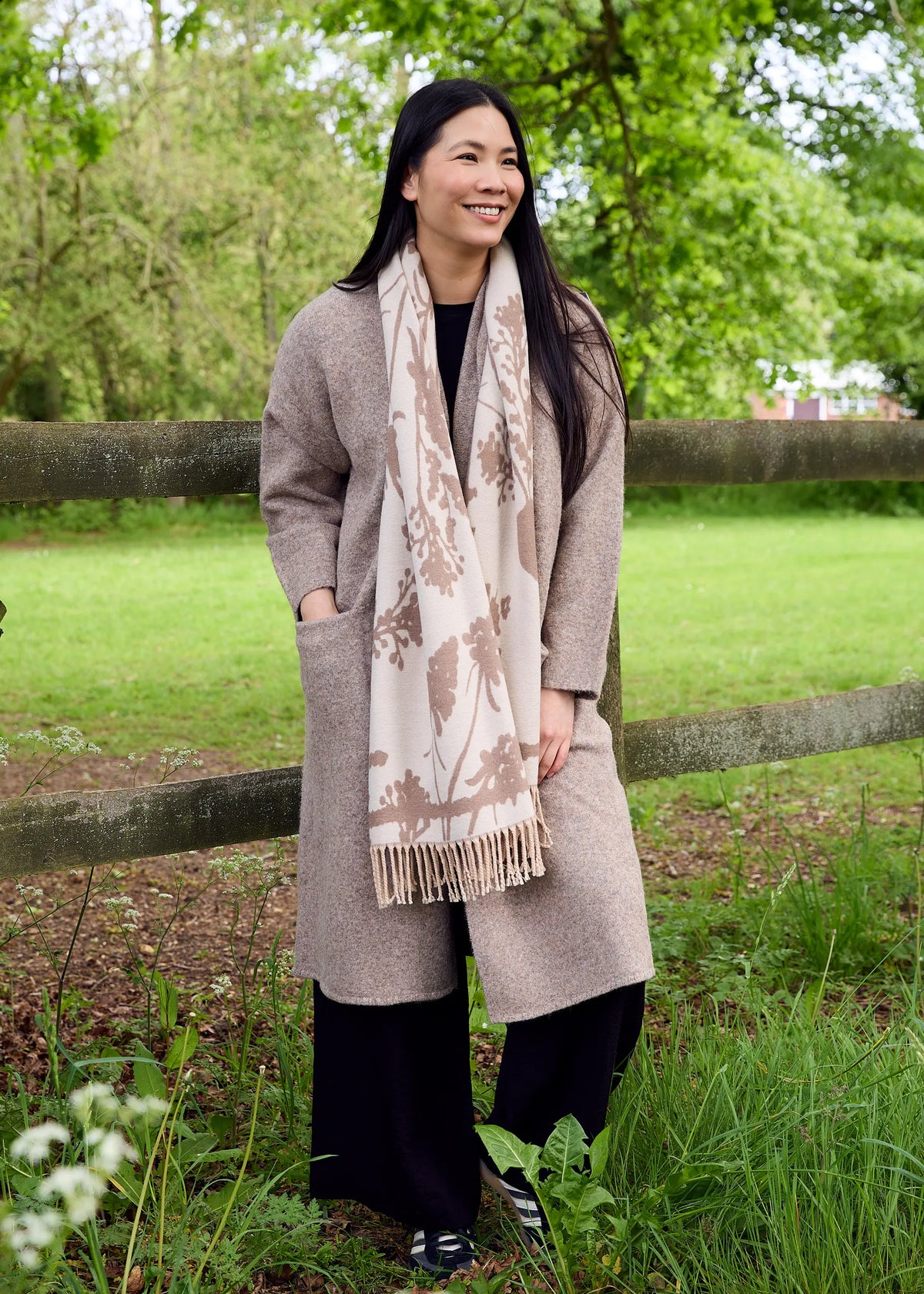 Floral Jacquard Scarf