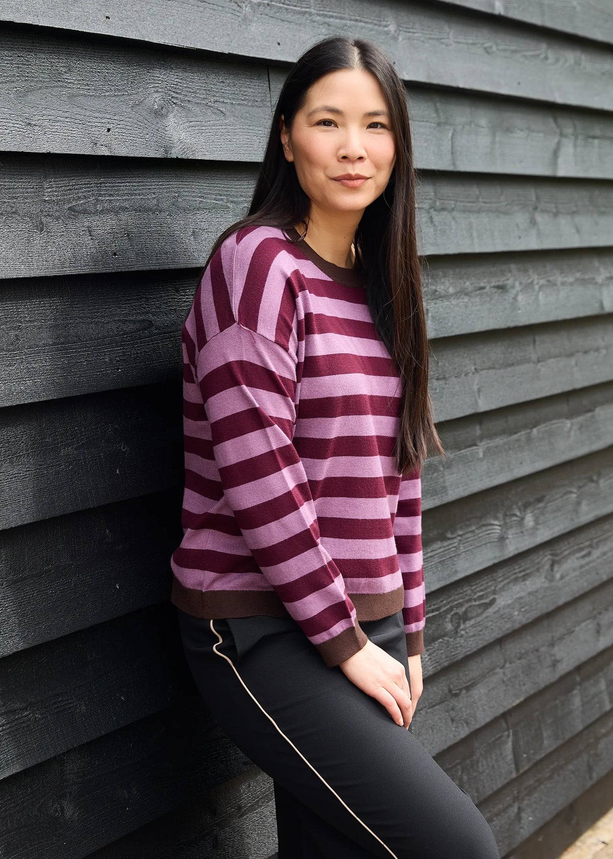 Multi Stripe Crew Neck Jumper