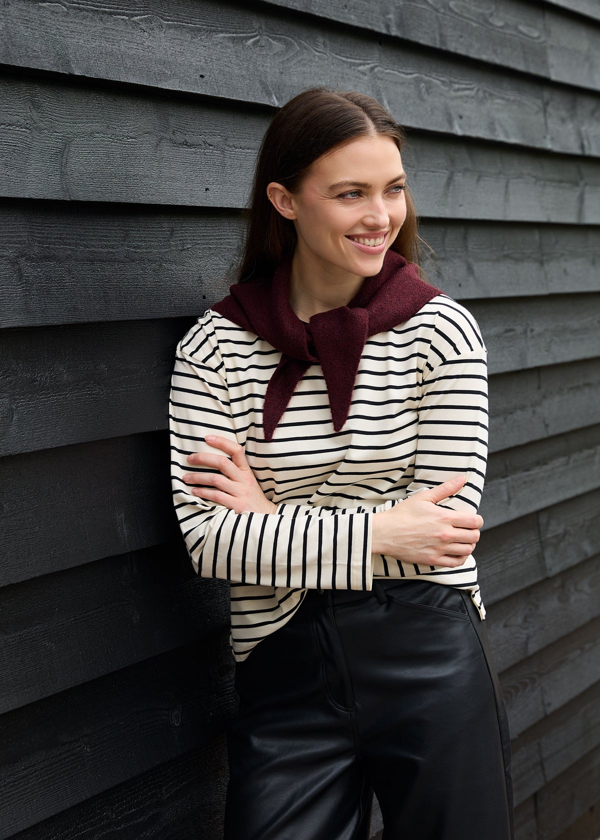 Triangle Scarf in Berry