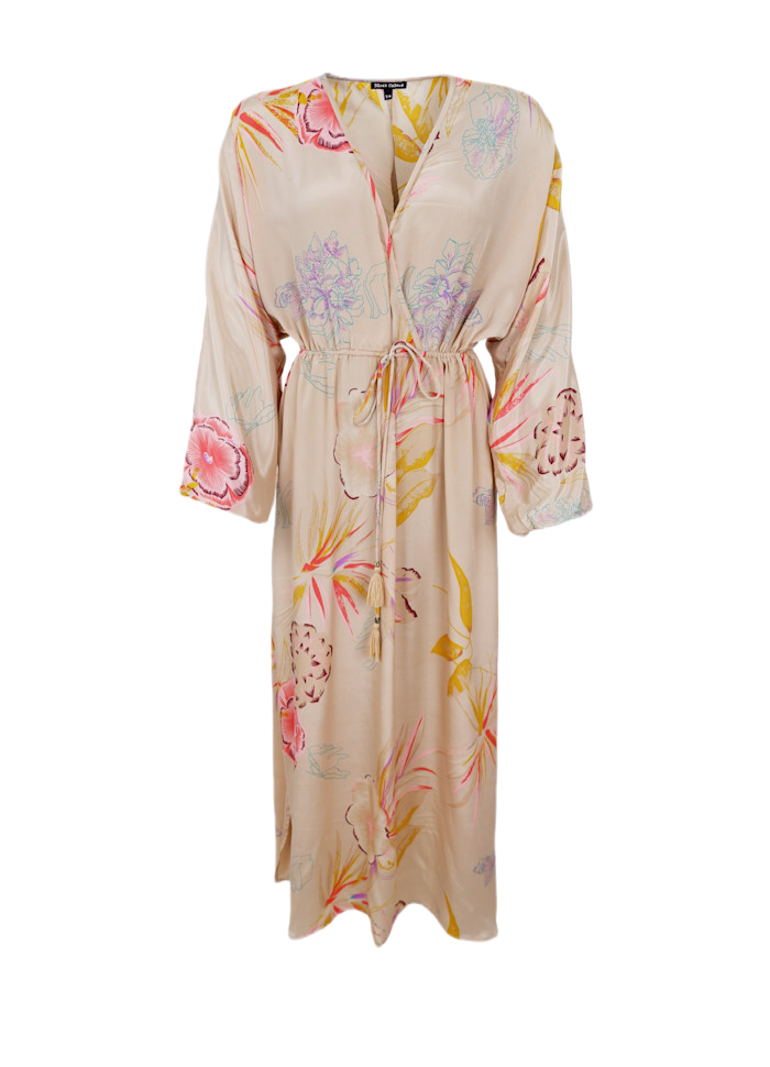 V-neck dress in Poppy Rose