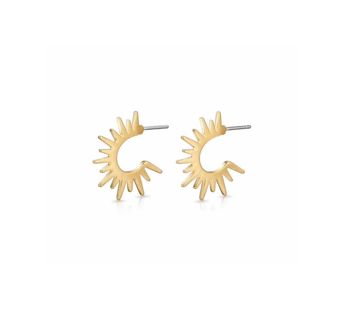 C-Shaped Sun Stud Earring