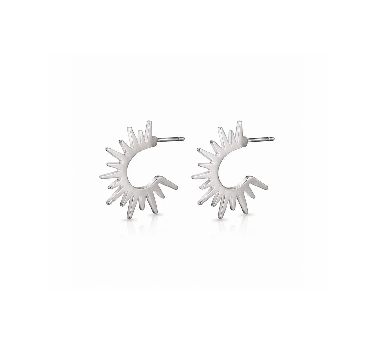 C-Shaped Sun Stud Earring