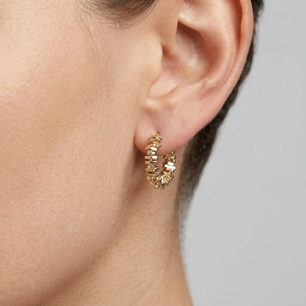 Brass c-shaped Earrings