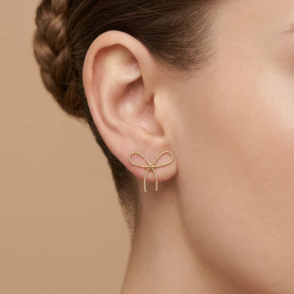 Ribbon Stud Earrings