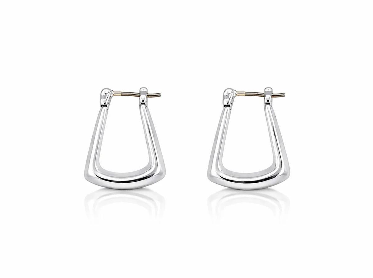Triangle Brass Hoop Earrings