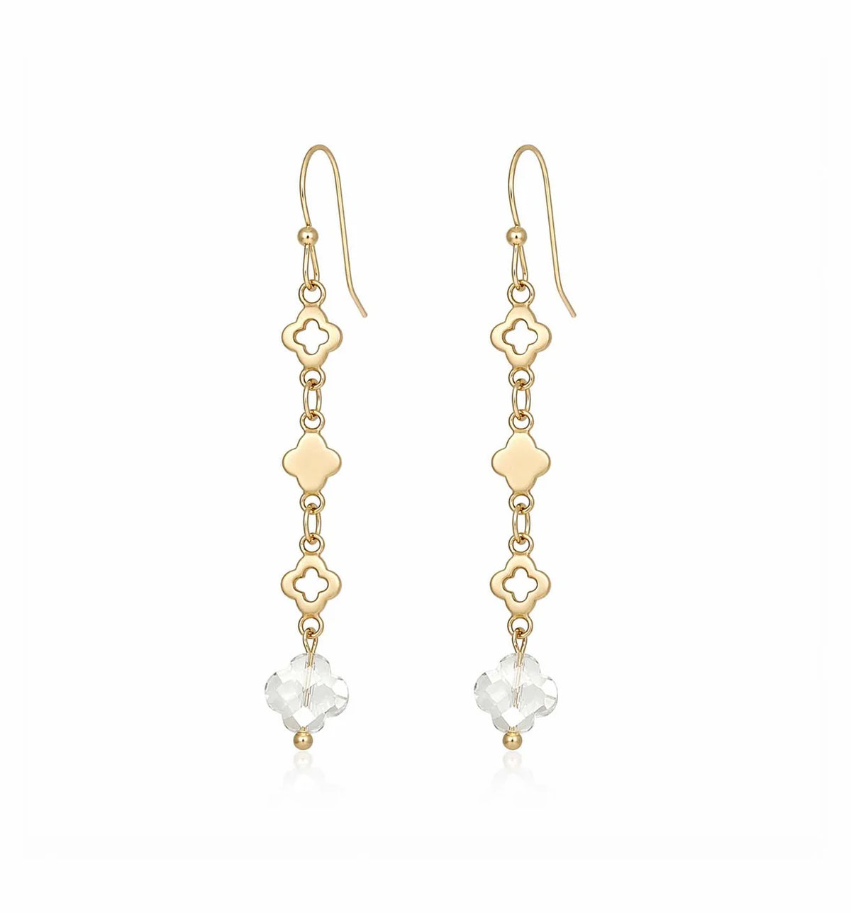 Clover Glass Drop Earrings