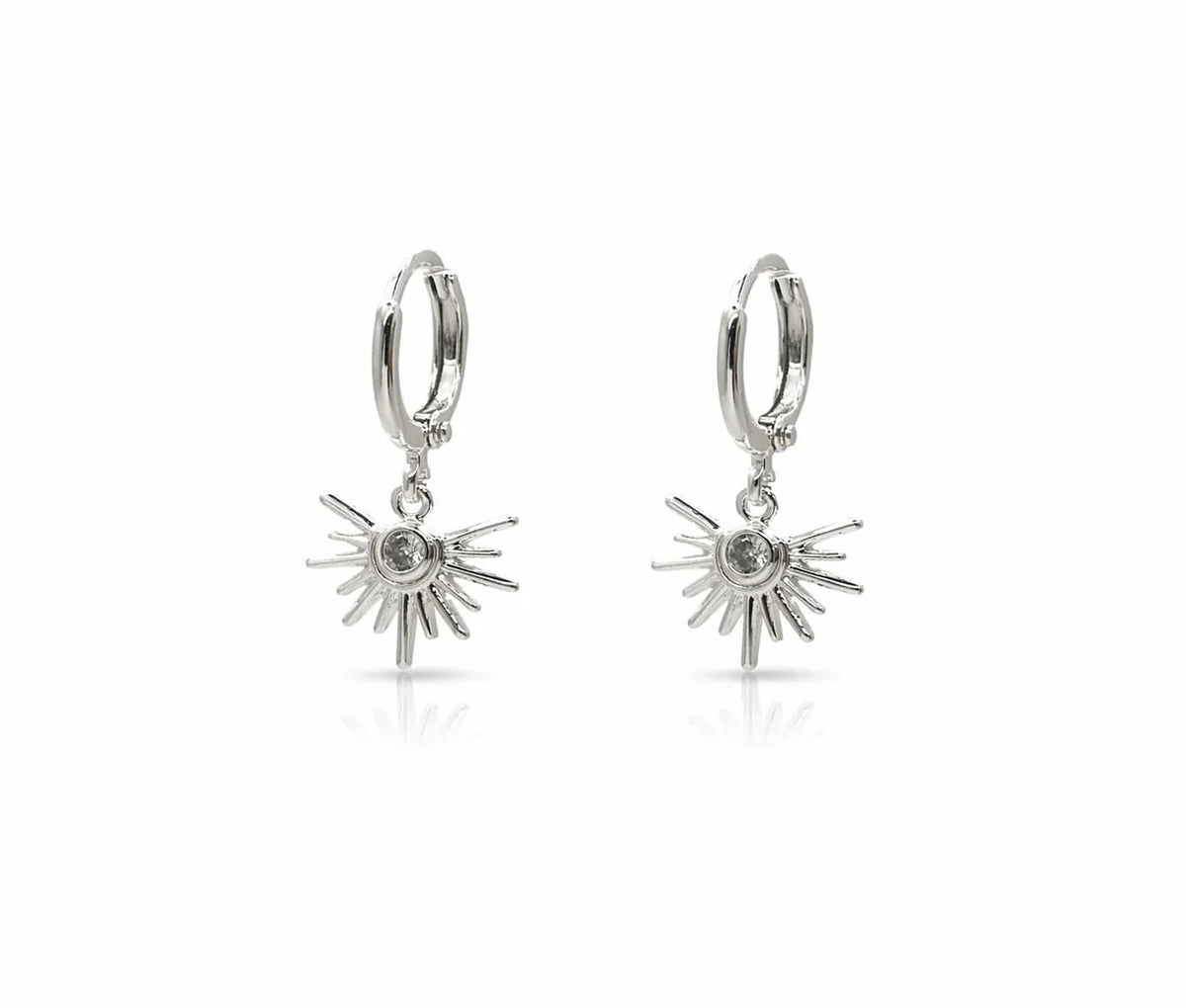 Lightening Bolt Hoop Earrings