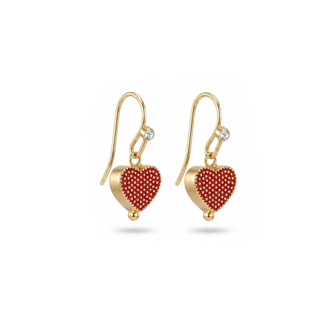 Small Heart Drop Earrings