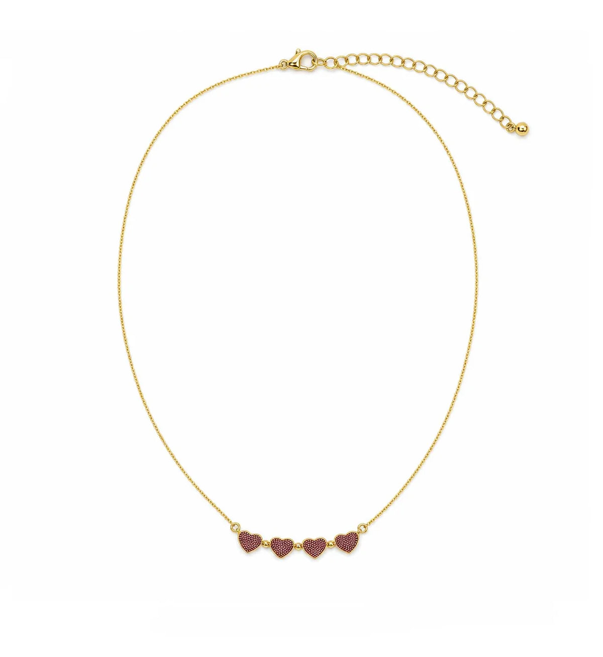 Four Magnetic Hearts Necklace