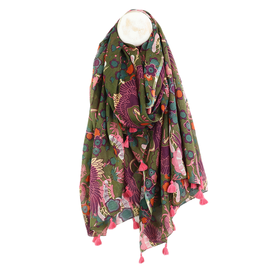 POM Khaki mix scarf