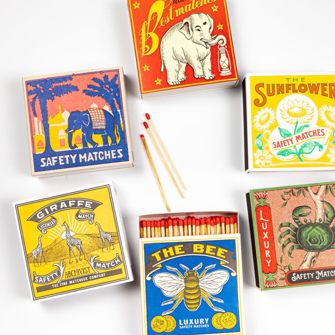 Square Matchbox - Giraffe