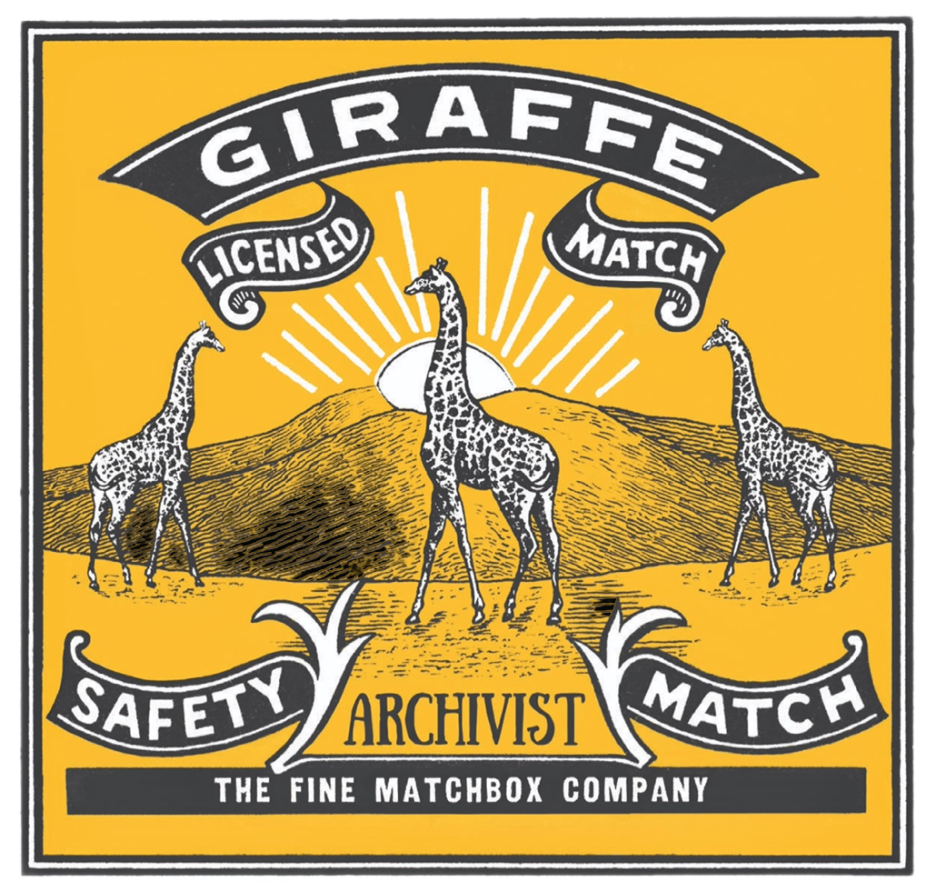 Square Matchbox - Giraffe