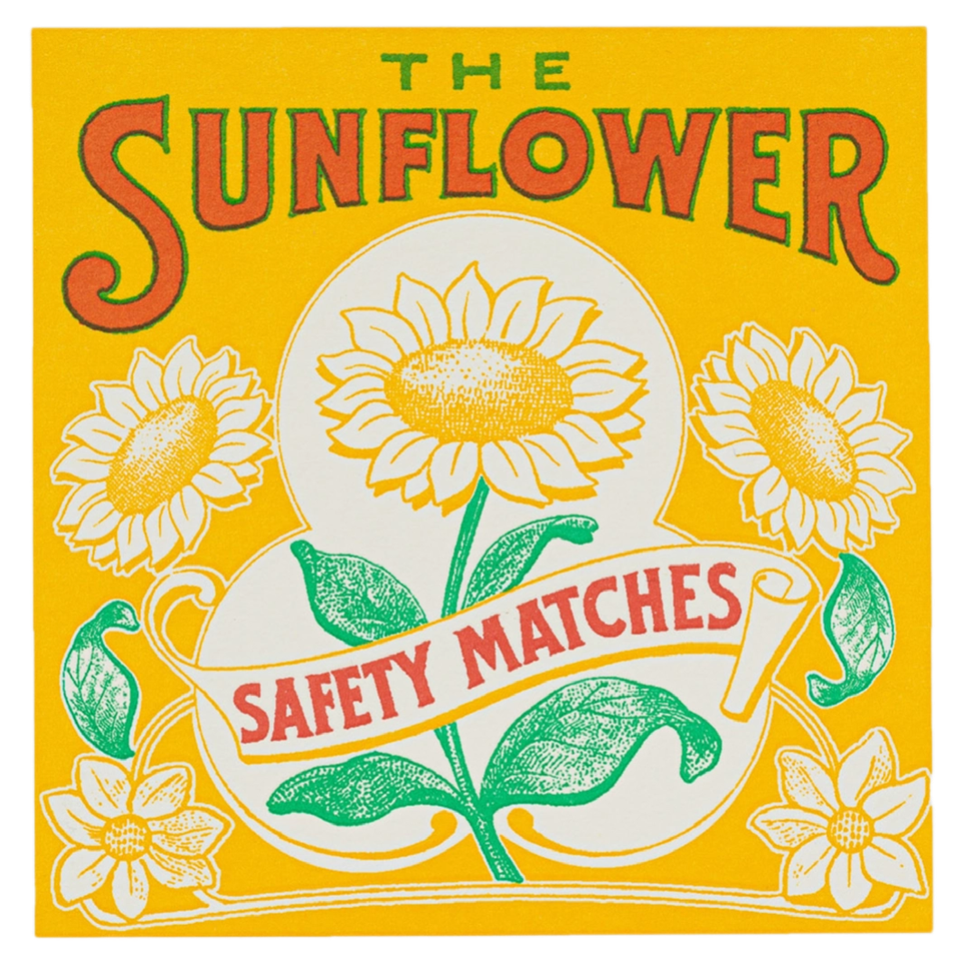 Square matchbox - Sunflower