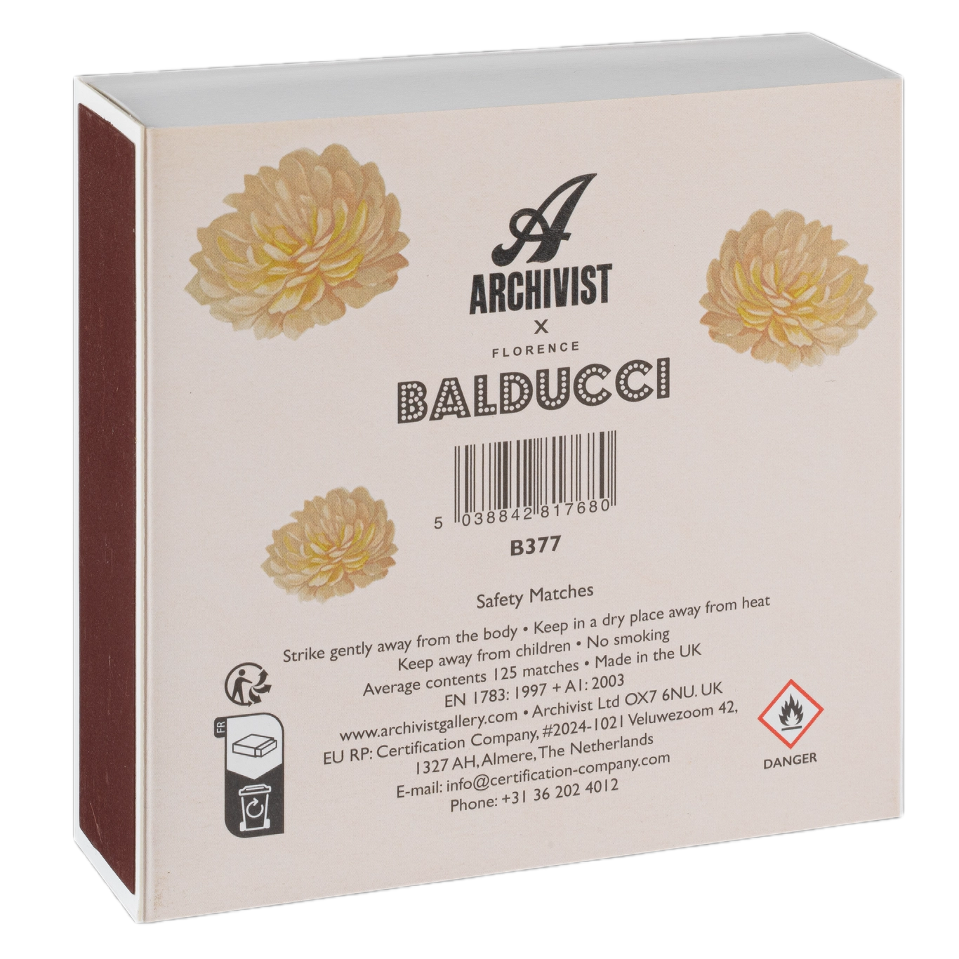 Rose perle d'or Matches