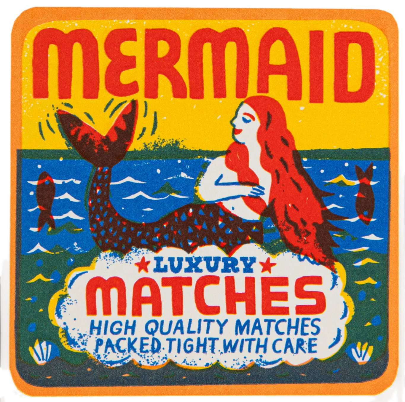 Square matchbox - Mermaid