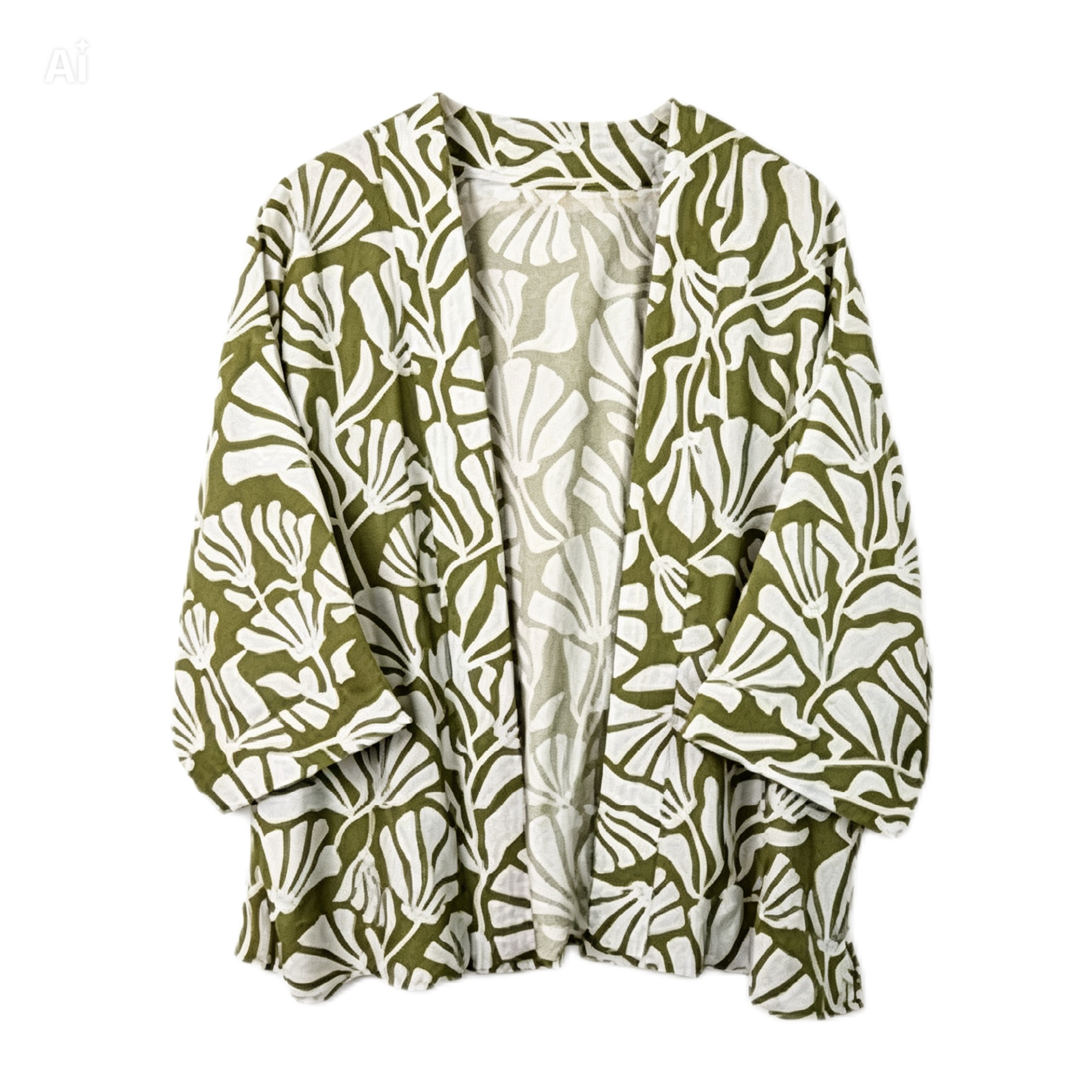 POM Kimono in Olive Green - One Size