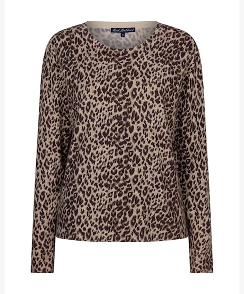 Animal Print Top in Burgundy