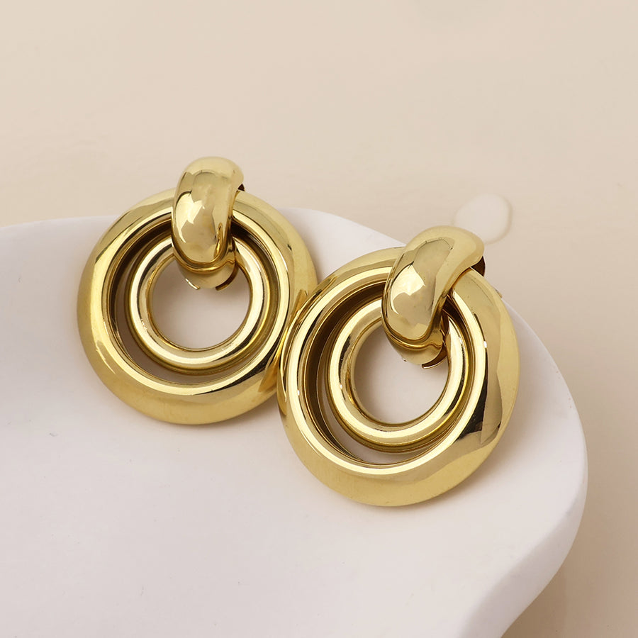 Venus stainless steel gold plated earrings