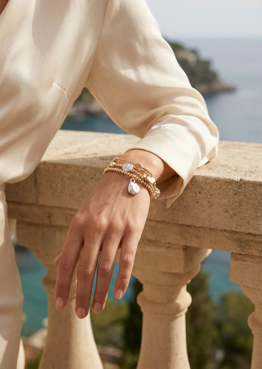 Triple Layer Beaded Bracelet