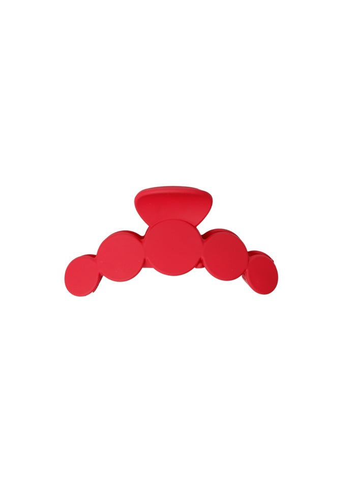 Bubble Matt Hair Claw in Red