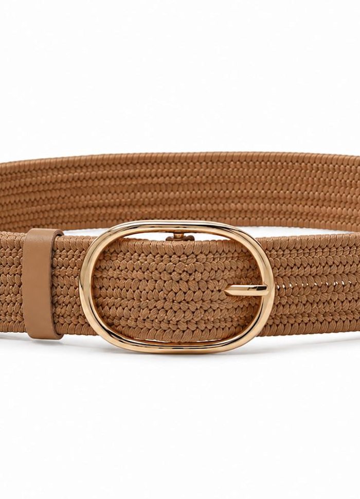 Charmaine Jute Belt in Khaki